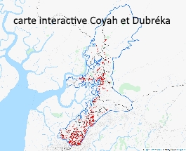 Interactive map of security in Coyah and Dubreka in Guinea